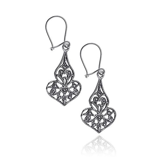 Kolczyki wiszące ażurowe