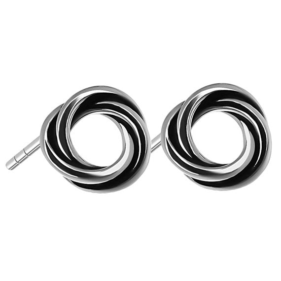 Kolczyki kółka plecione