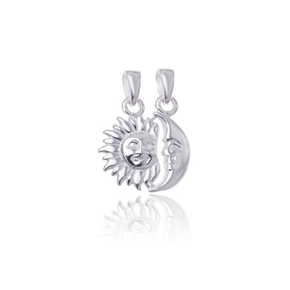 Wisiorek łamany słońce+księżyc