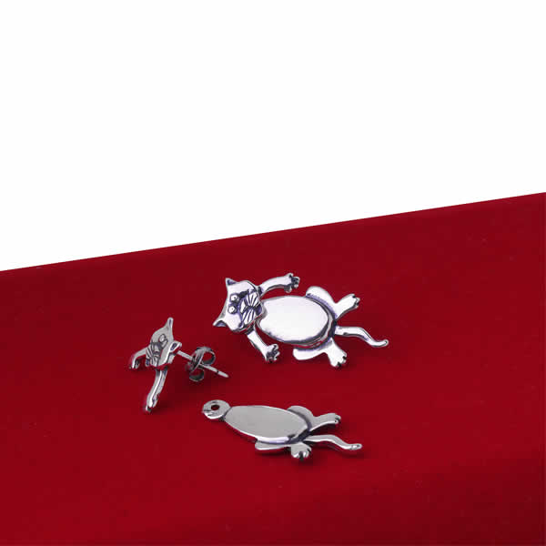 Kolczyki ruchome kotki