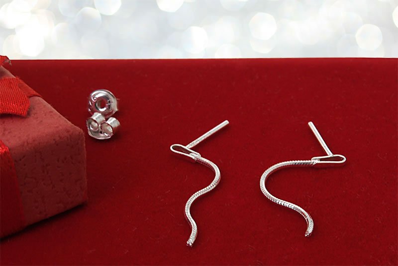 Kolczyki wiszące łańcuszki 3cm