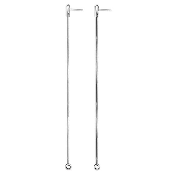 Wiszące kolczyki łańcuszki 7 cm z kulką