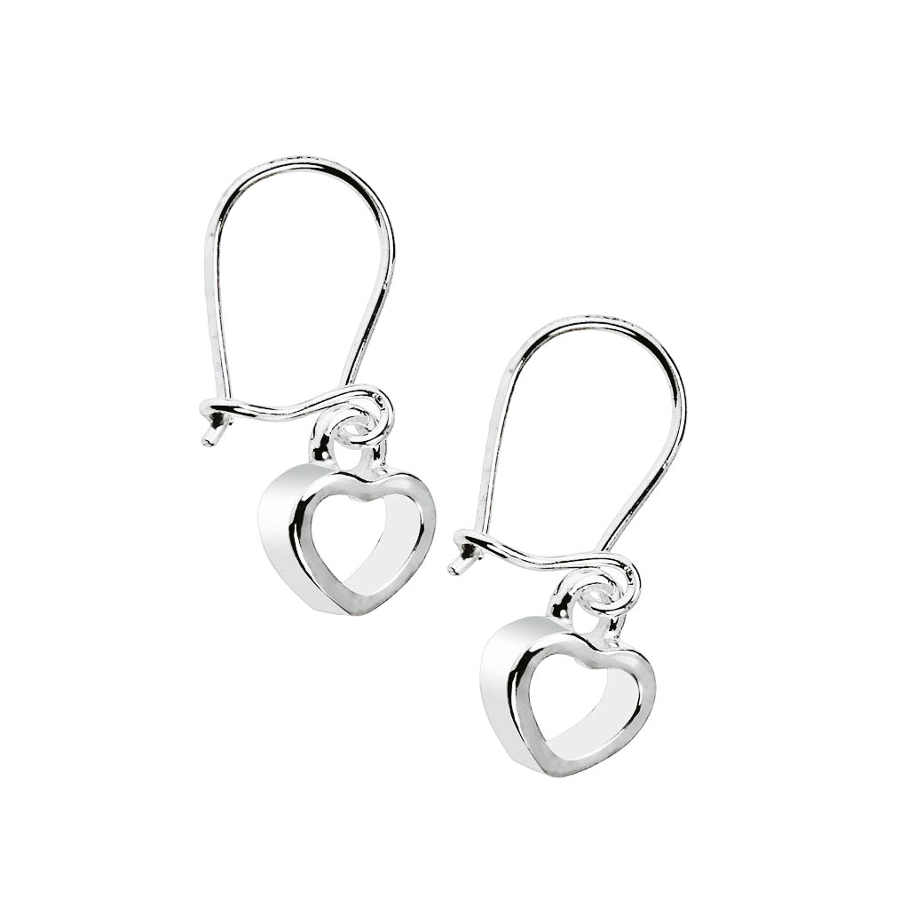 Kolczyki wiszące z sercem