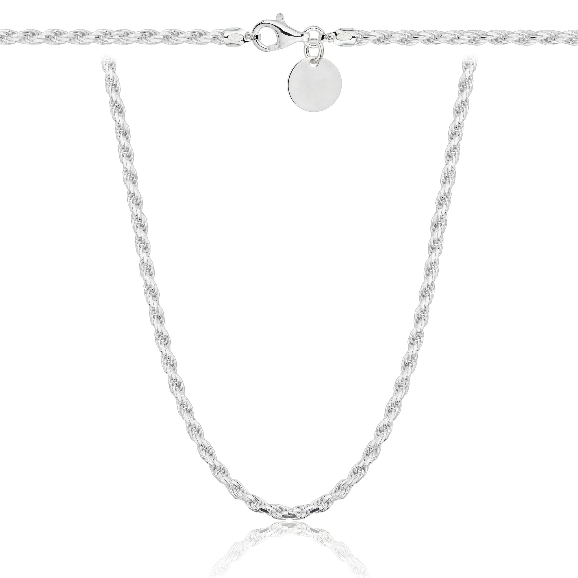 Łańcuszek srebrny kordel 2,5mm pr. 925