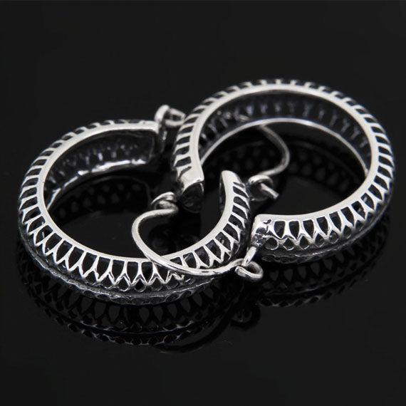 Kolczyki kółka ażurowe kreolki