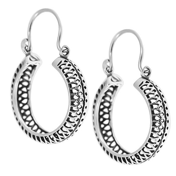 Kolczyki kółka ażurowe kreolki