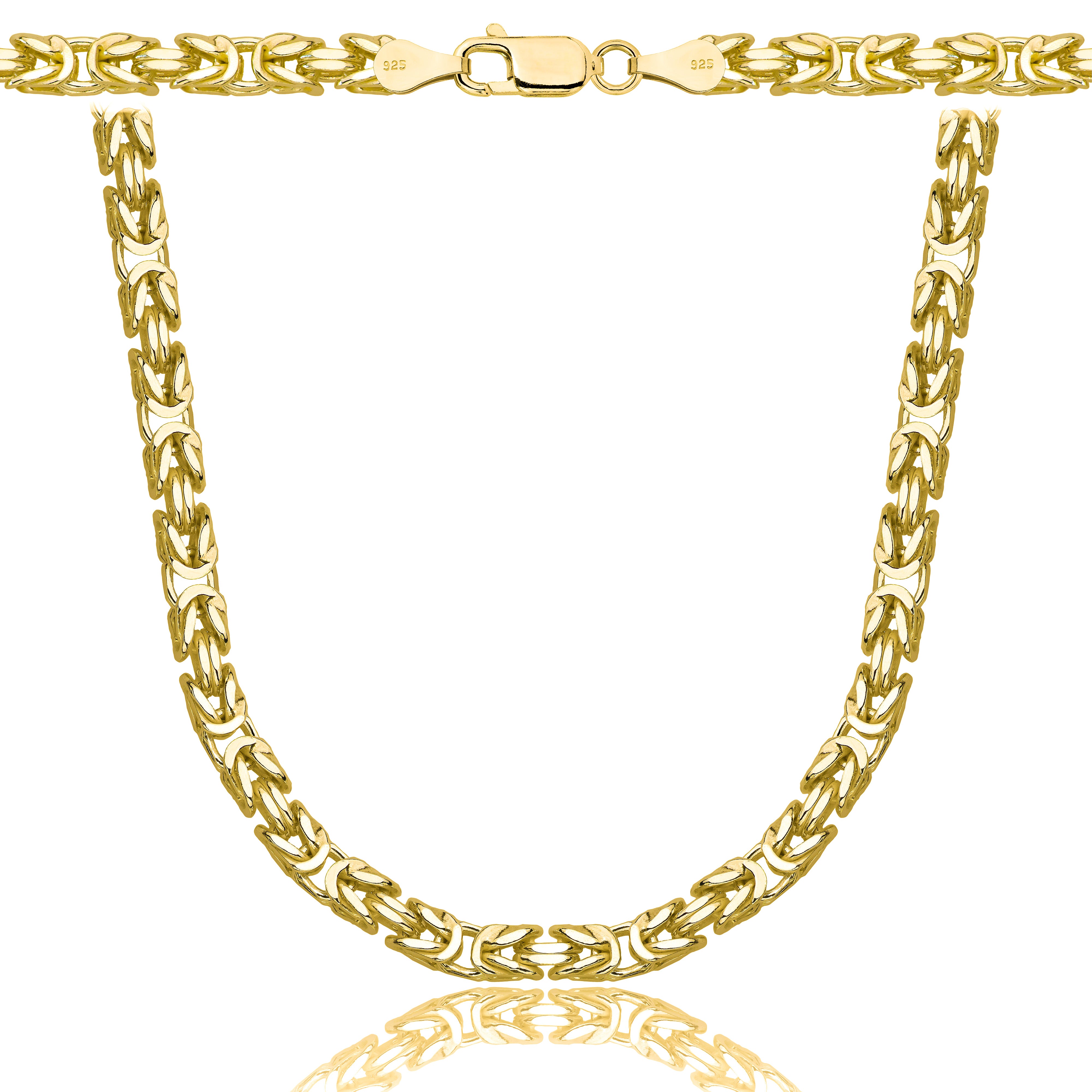 Łańcuszek pozłacany srebrny królewski 4,5 mm pr. 925