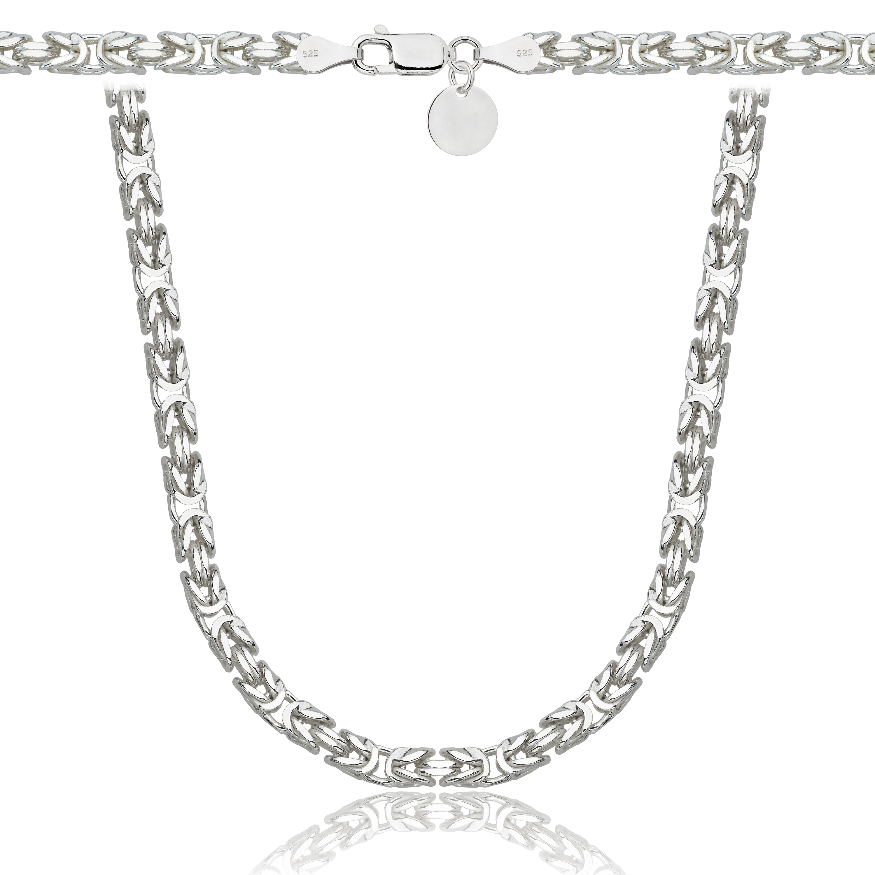 Łańcuszek srebrny królewski 4 mm pr. 925