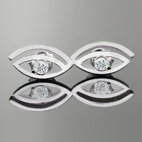 Kolczyki oczy z cyrkonią