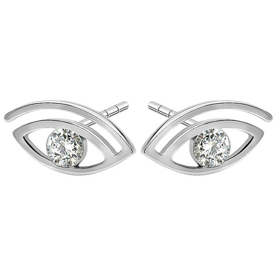 Kolczyki oczy z cyrkonią