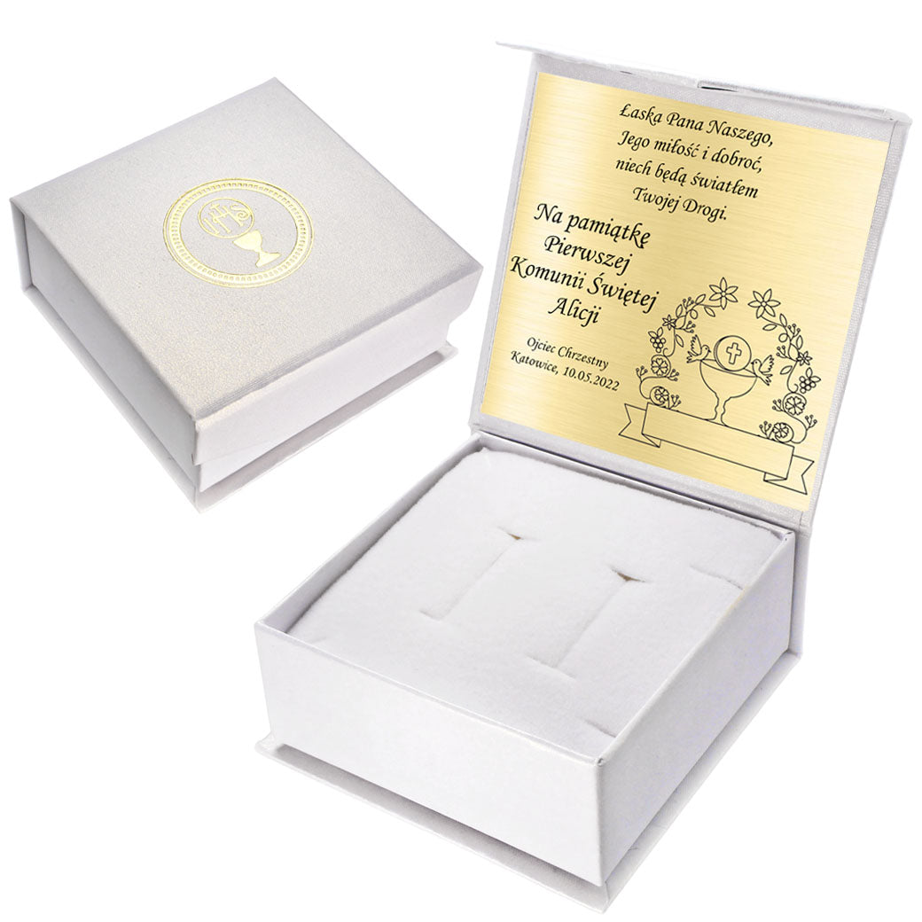 Pudełko Pamiątka Pierwszej Komunii Świętej - Twój własny tekst