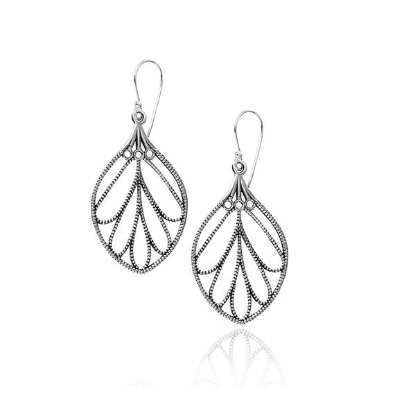 Kolczyki liście ażurowe