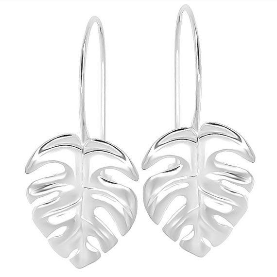 Kolczyki liście monstery