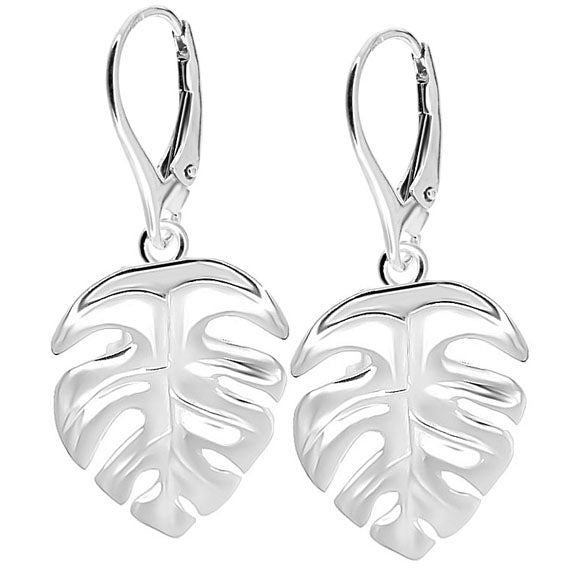 Kolczyki liście monstery