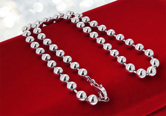 Naszyjnik kolia kulki 6mm 50cm