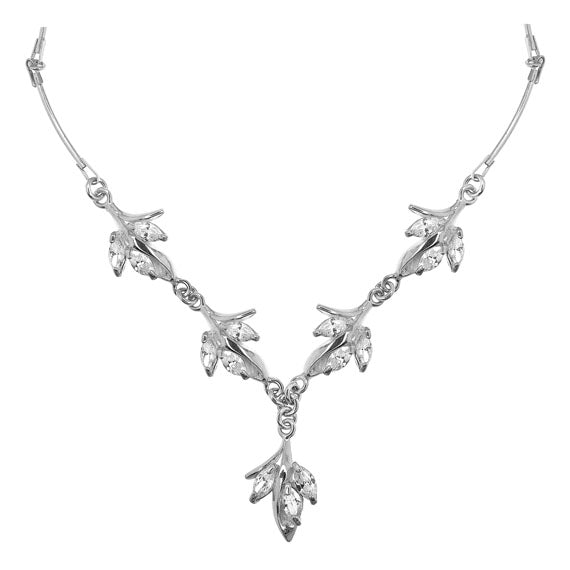 Naszyjnik z cyrkoniami 45cm