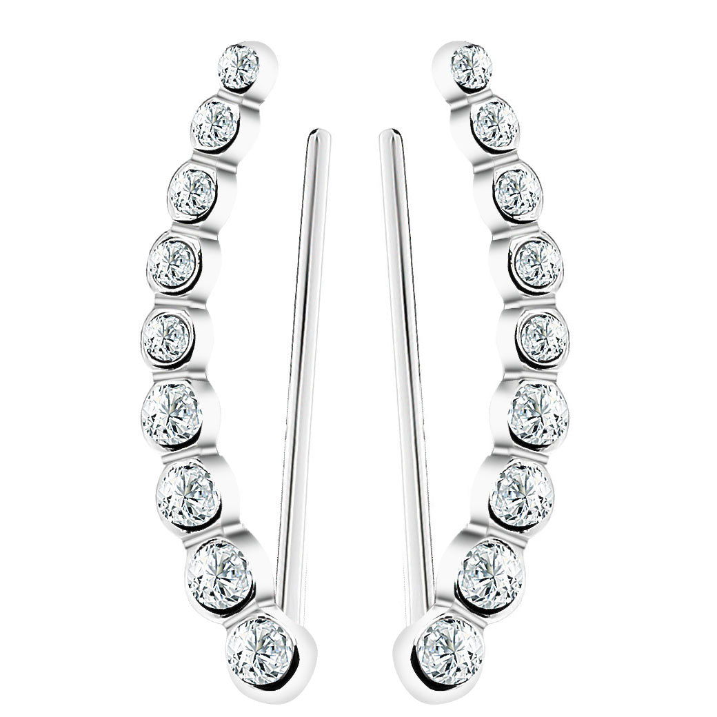 Długie nausznice krople z cyrkoniami