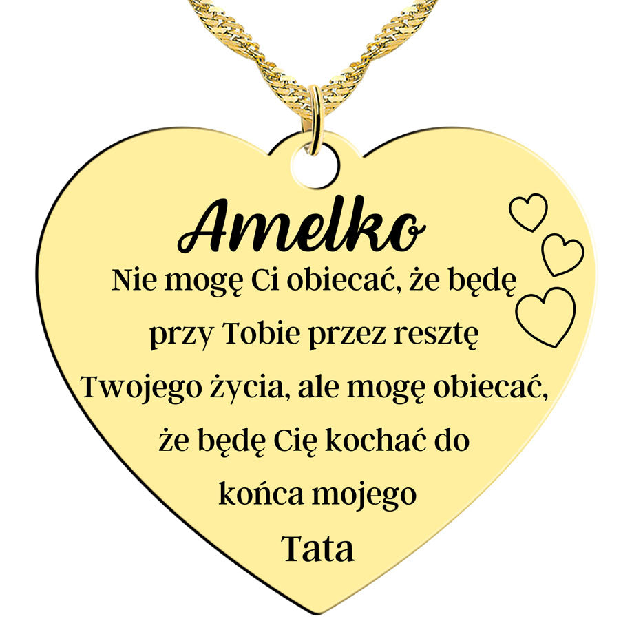 Naszyjnik pozłacany - Nie mogę Ci obiecać