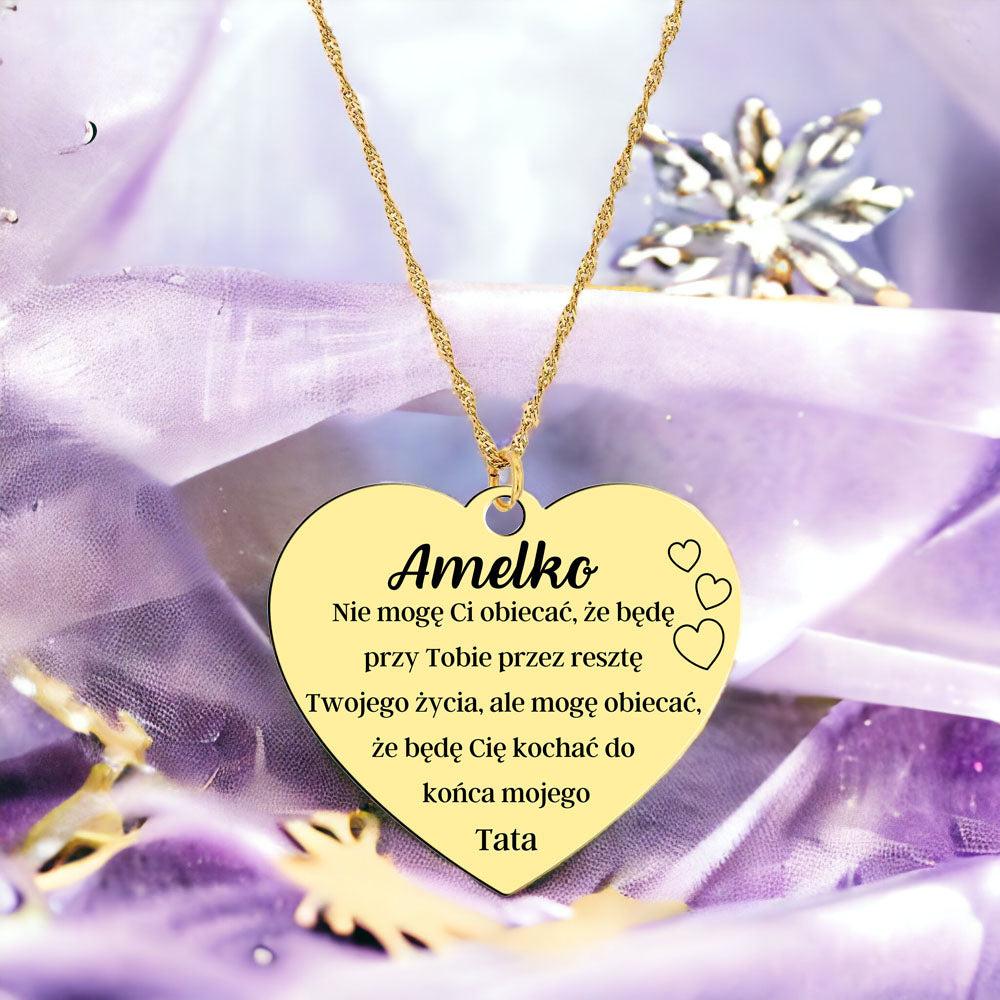 Naszyjnik pozłacany - Nie mogę Ci obiecać
