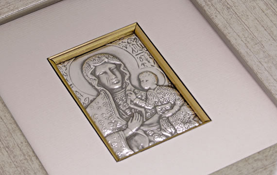 Obrazek srebrny Matka Boska Częstochowska