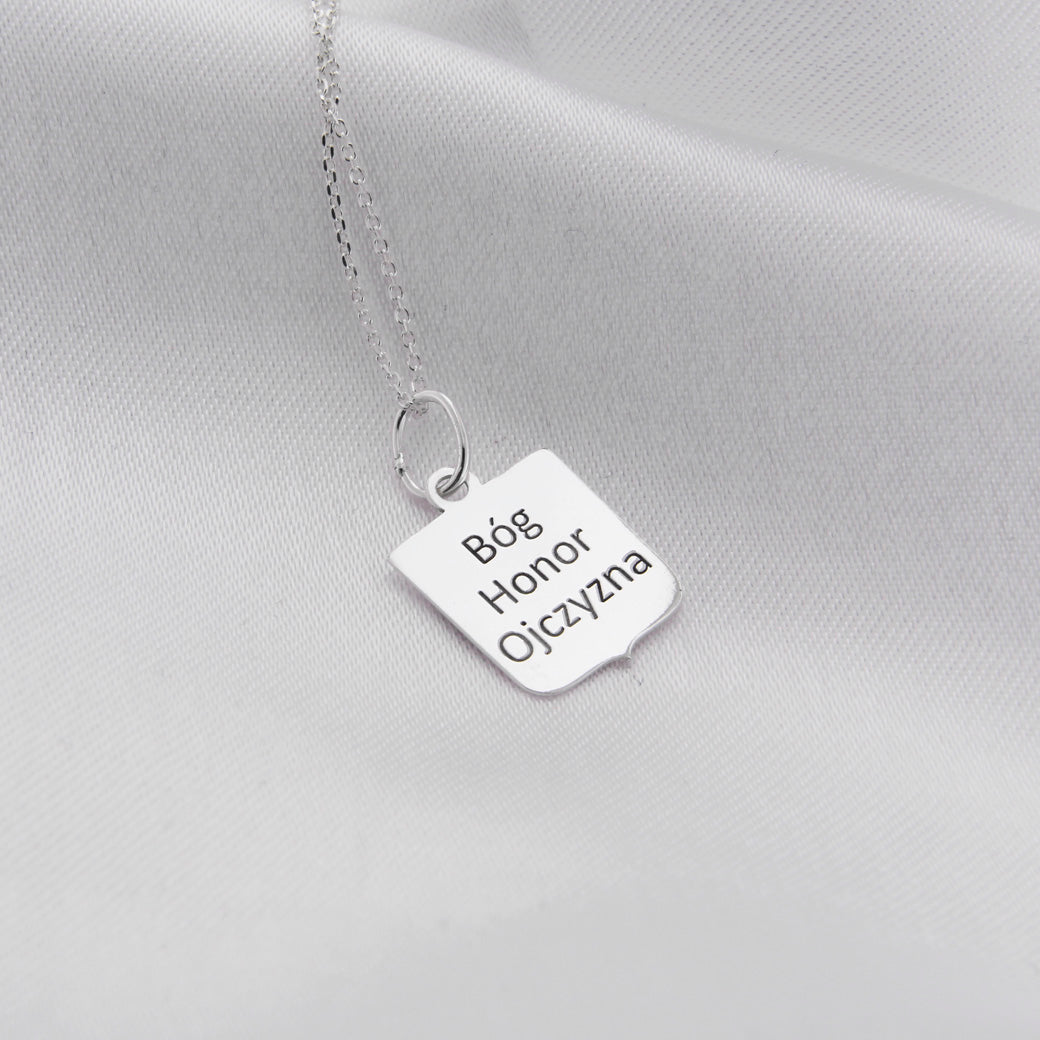 Naszyjnik 925 z POLSKIM ORŁEM ORZEŁ BÓG HONOR 45cm