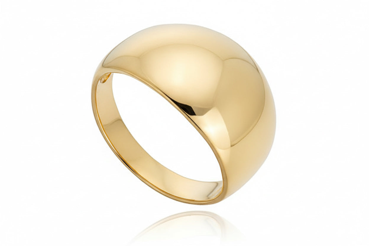 Gładka wysoka obrączka