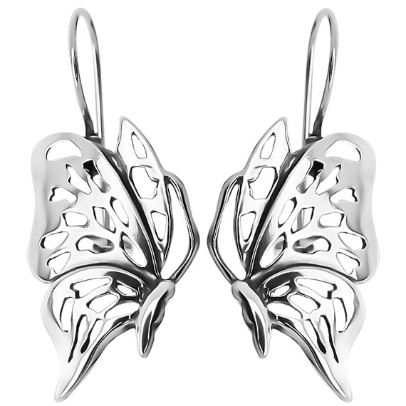 Kolczyki wiszące z motylami