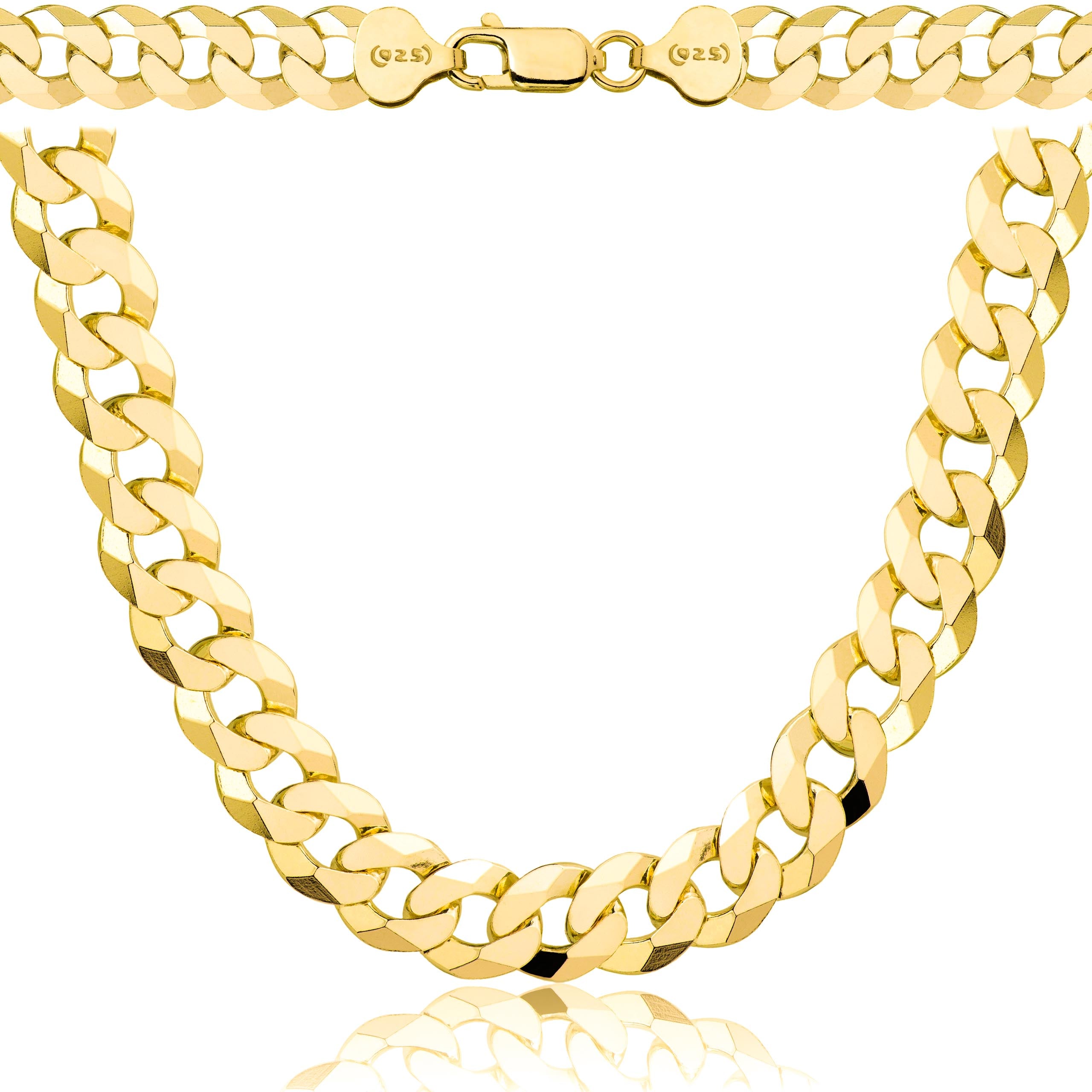 Łańcuszek pozłacany srebrny pancerka 8,5mm pr. 925