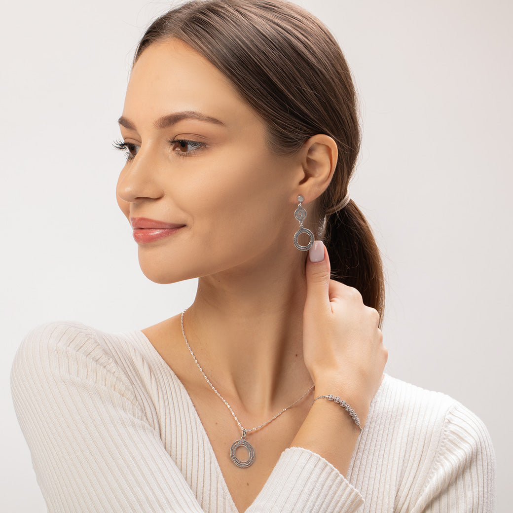 Kolczyki podwójne boho kółka Allure