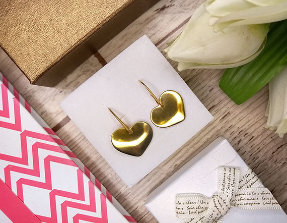 Kolczyki serca wiszące