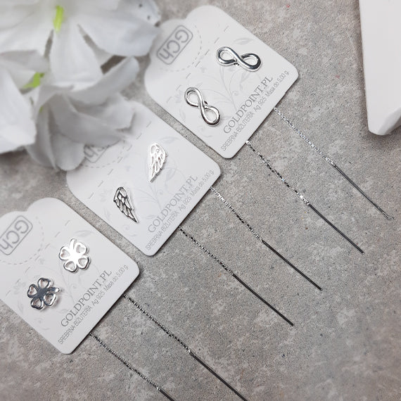 Kolczyki przekładane przeciągane nieskończoność