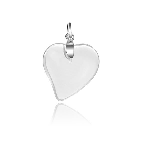 Wisiorek serce - przezroczysty