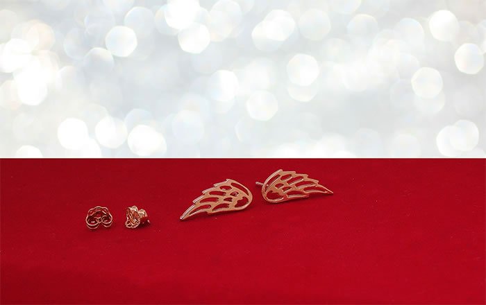 Skrzydła pozłacane 16mm