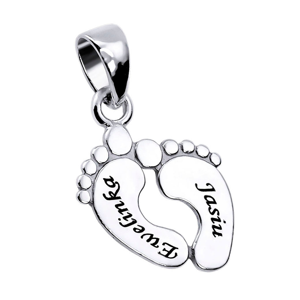 Wisiorek stópki z grawerem