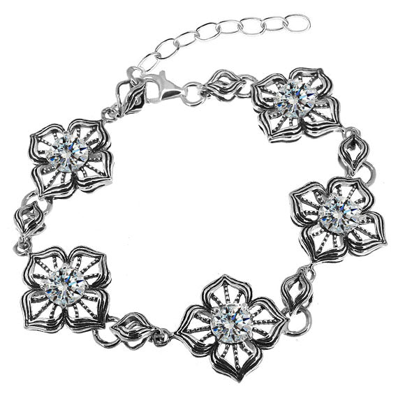 Bransoletka z kwiatami