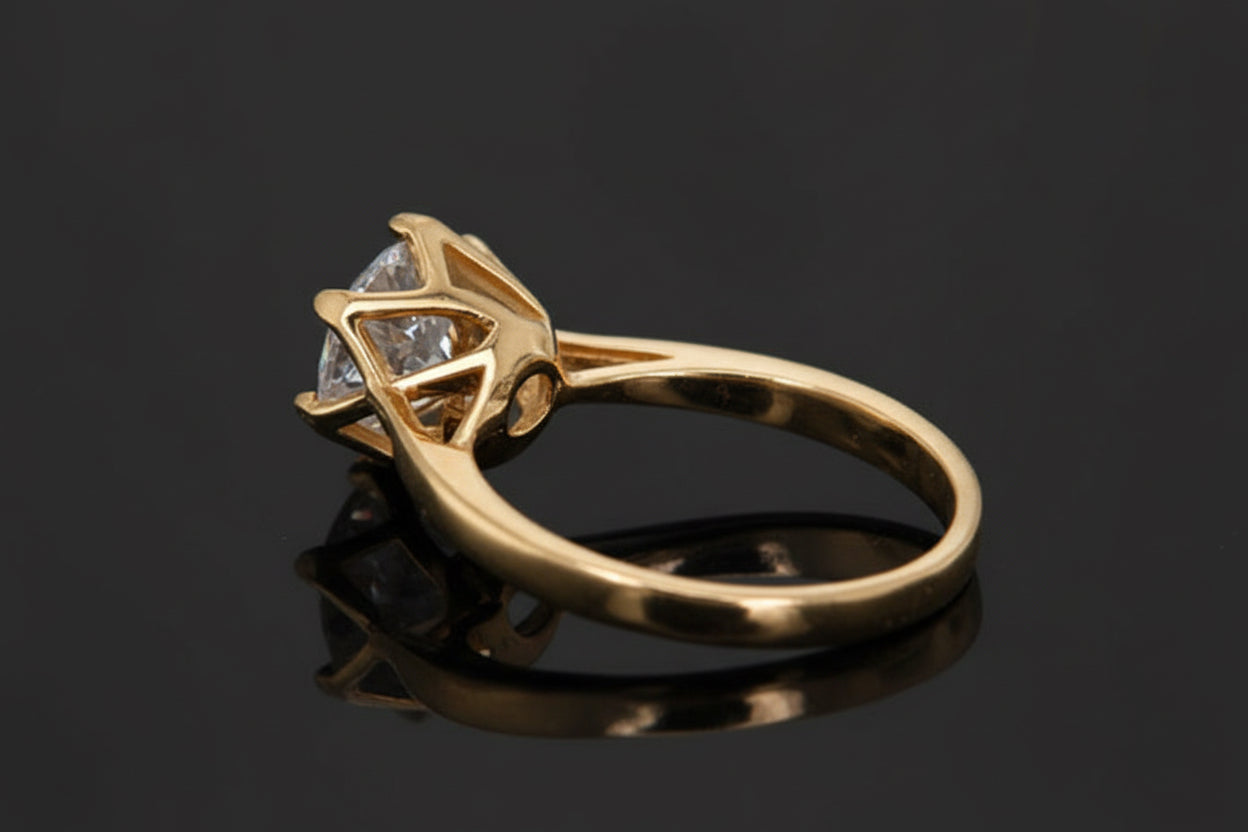 Pierścionek z cyrkonią 8mm