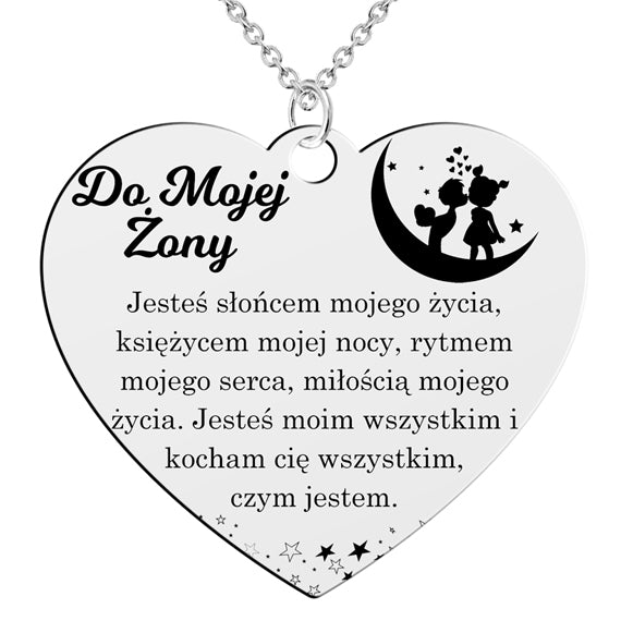 Naszyjnik "Do żony" Księżyc mojej nocy