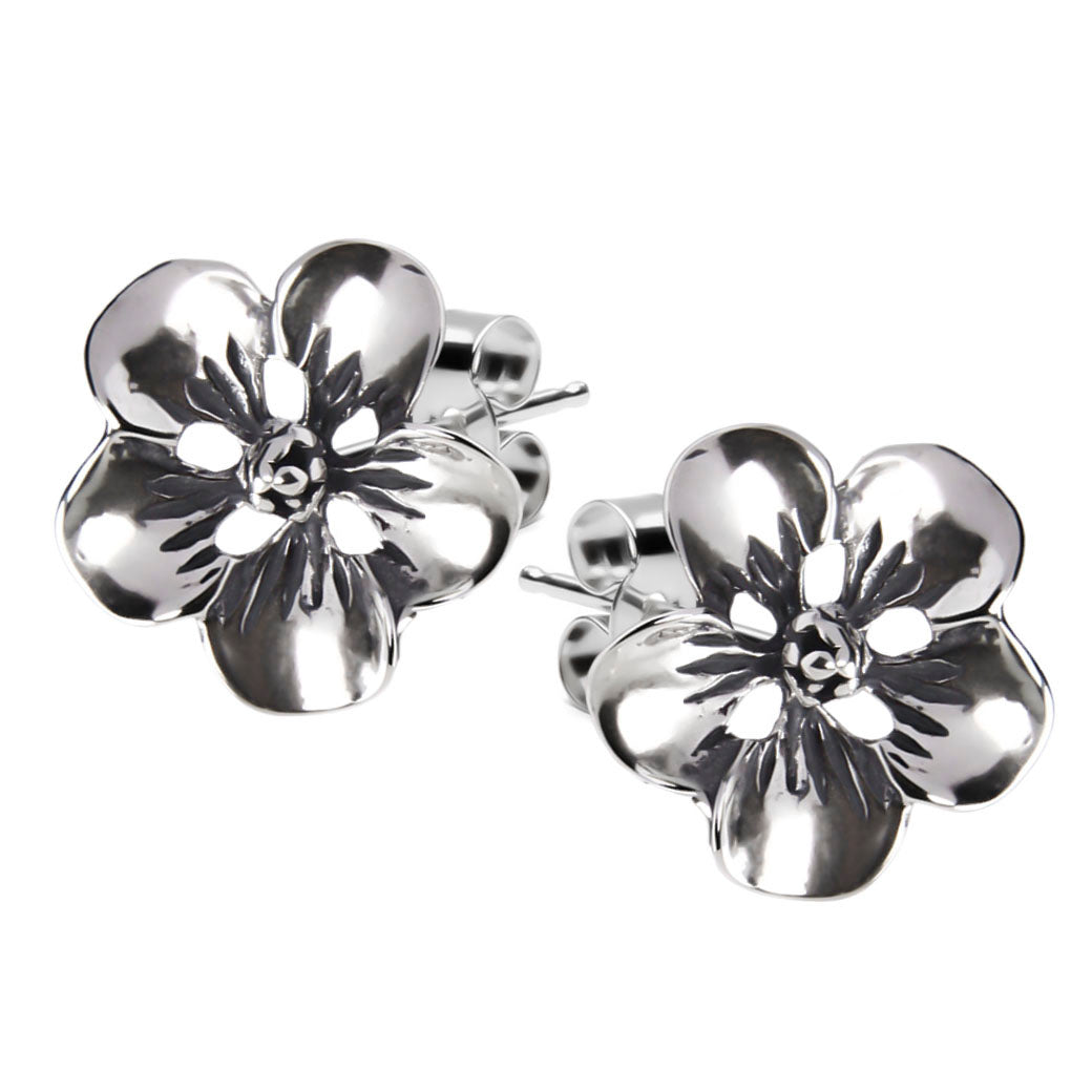 Kolczyki kwiaty z dużymi płatkami