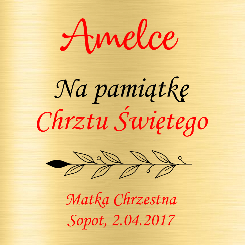 Grzechotka srebrna Pamiątka Chrztu/Narodzin