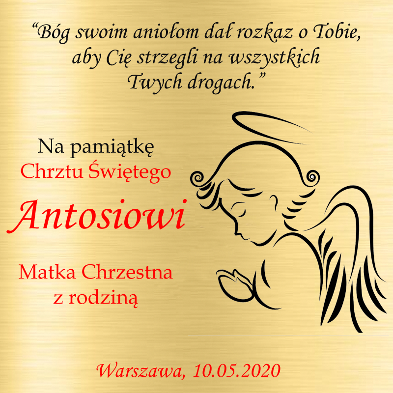 Łyżeczka srebrna Pamiątka Chrztu/Narodzin