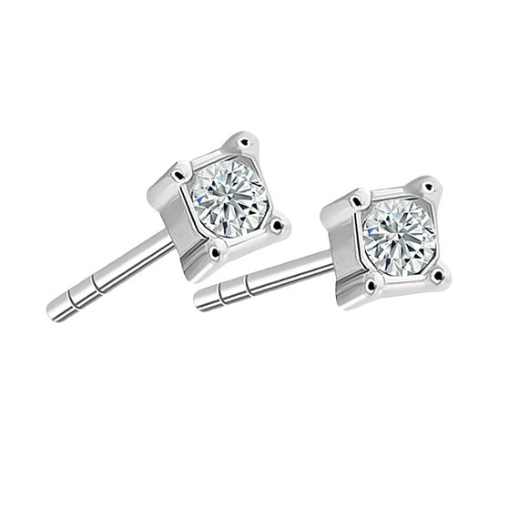 Małe kolczyki z cyrkonią