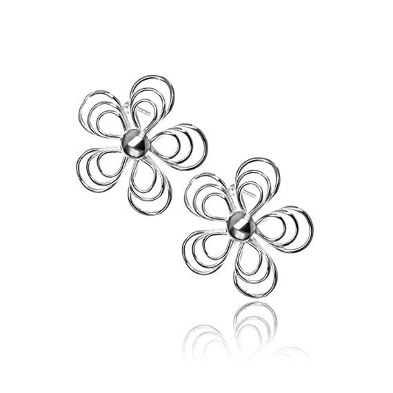 Duże oryginalne kolczyki kwiaty