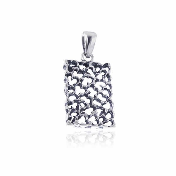 Wisiorek ażurowy prostokąt