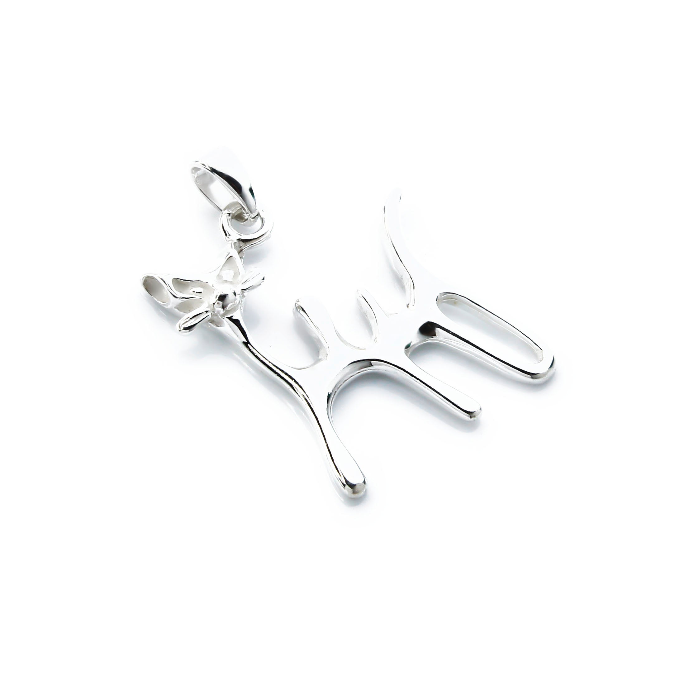 Wisiorek kot "druciany"