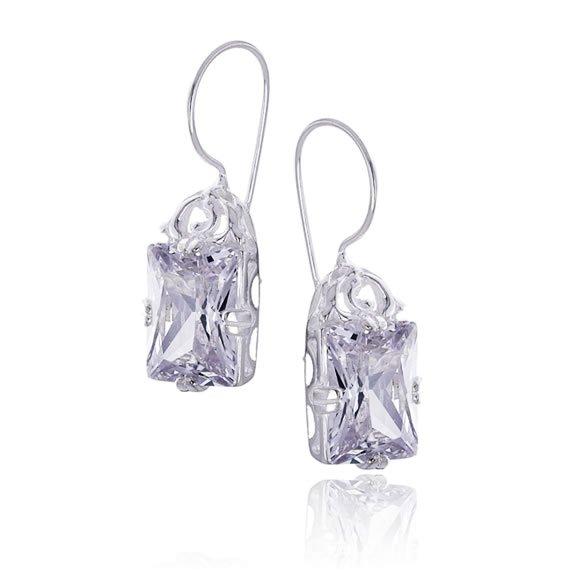 Kolczyki cyrkonia 14x10 bigiel