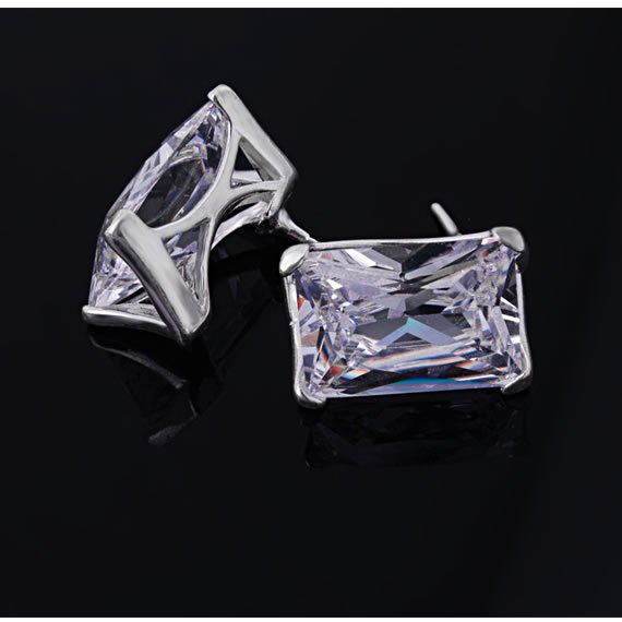 Kolczyki cyrkonia 16x12mm