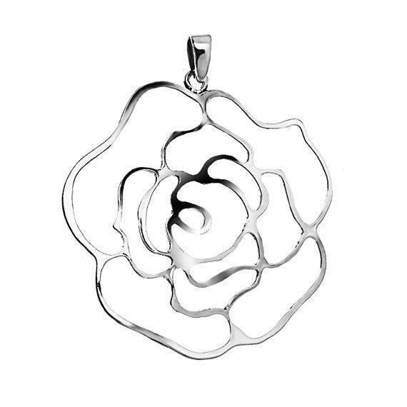 Duży wisior ażurowa róża