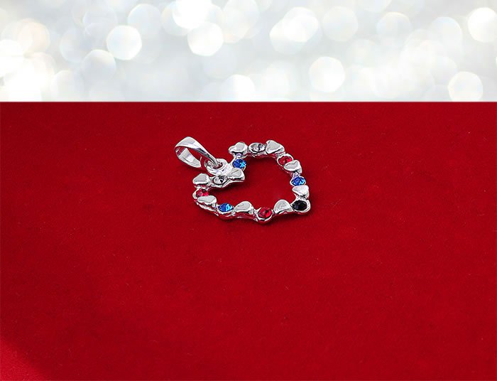 Wielokolorowy wisiorek serce