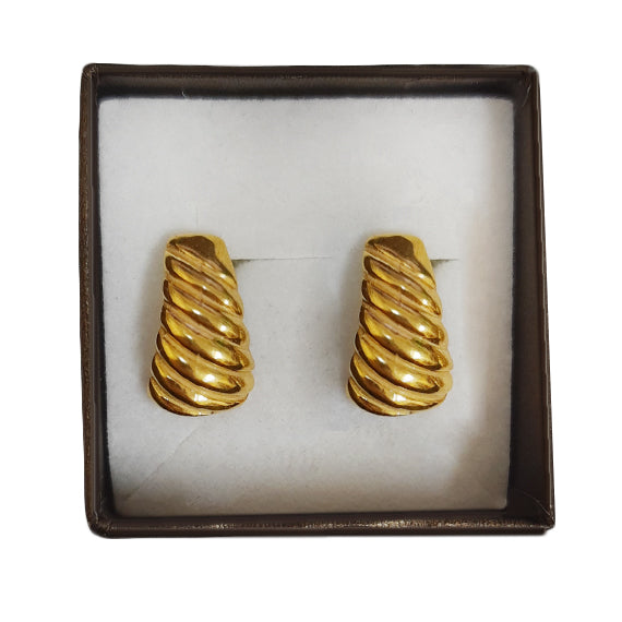 Kolczyki złote muszelki srebro pozłacane