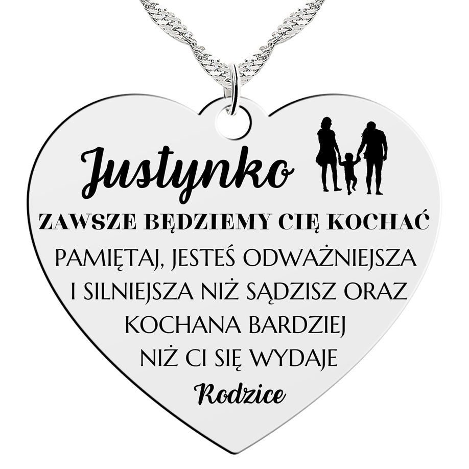 Naszyjnik - Zawsze będziemy Cię kochać